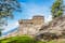 photo of beautiful sunny morning at ancient Sasso Corbaro Castle in the city Bellinzona, Switzerland.