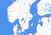 Lennot Kööpenhaminasta, Tanskasta Sundsvalliin, Ruotsiin