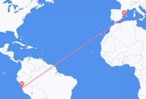 Flyreiser fra Lima, Peru til Ibiza, Spania