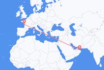 Flyg från Muscat, Oman till La Rochelle, Frankrike