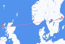 Fly fra Benbecula til Stockholm