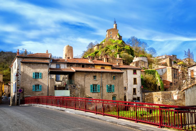 Photo of historical Champeix town in Puy-de-Dome department, Clermont-Ferrand, Auvergne, France.