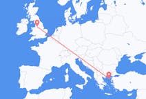 Flights from Lemnos, Greece to Manchester, England
