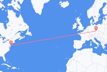 Vluchten van Atlantic City, Verenigde Staten naar Praag, Tsjechië