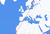 Vluchten van Ziguinchor, Senegal naar Tampere, Finland