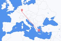 Vluchten van Plaka, Griekenland naar Frankfurt, Duitsland