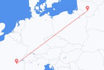 Flights from Kaunas in Lithuania to Lyon in France