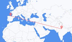 Flyg från Gwalior, Indien till Santander, Spanien