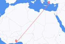 Flyg från Accra, Ghana till Rhodes, England, Grekland