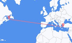 Flights from Sydney, Canada to Leros, Greece