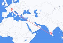 Flights from Thoothukudi, India to Turin, Italy