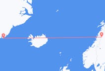 Flights from Kulusuk, Greenland to Hemavan, Sweden