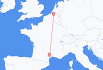 Flyg från Bryssel, Belgien till Aspiran, Frankrike