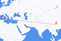Flyreiser fra Chongqing, Kina til Trapani, Italia