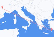 Fly fra Aurillac til Rhodes