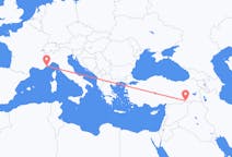 Flights from Mardin, Turkey to Nice, France