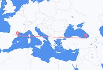 Loty z Girona, Hiszpania do Trabzonu, Turcja