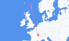 Flights from Lyon, France to Shetland Islands, the United Kingdom