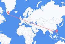 Flyg från Manila, Filippinerna till Narsarsuaq, Grönland