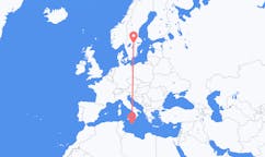 Flights from Valletta, Malta to Örebro, Sweden