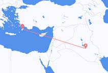 Flights from Najaf to Rhodes