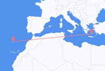 Flights from Vila Baleira, Portugal to Santorini, Greece
