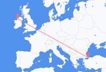 Flyg från Istanbul, Turkiet till Donegal, Irland