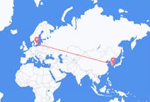 Flyreiser fra Busan, Sør-Korea til Karlskrona, Sverige