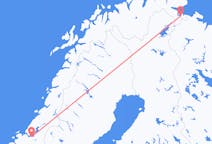 Vols depuis la ville de Kirkenes vers la ville de Trondheim