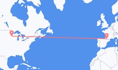 Flyg från Minneapolis till Lourdes (kommun i Brasilien, São Paulo, lat -20,94, long -50,24)
