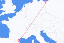 Flyg från Szczecin, Polen till Girona, Spanien