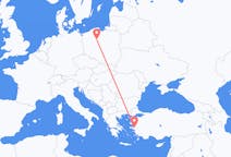 Flyg från Bydgoszcz, Polen till Izmir, Turkiet