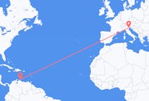 Flyreiser fra Willemstad, Curaçao til Venezia, Italia