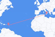 Flights from Nevis, St. Kitts & Nevis to Catania, Italy