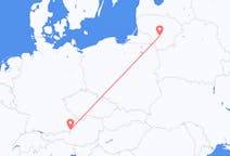 Flyg från Kaunas, Litauen till Salzburg, Österrike
