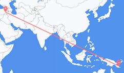 파푸아 뉴기니 투피에서 출발해 터키 밴에게(으)로 가는 항공편