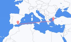 スペインのアルメリアから、ギリシャのミティリーンまでのフライト