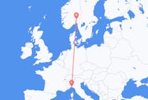 Flyrejser fra Oslo, Norge til Genova, Italien