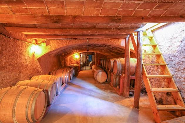 Montserrat privétour met lunch, wijn en cava-proeverij in een Penedes-wijnmakerij