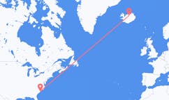 出发地 美国默特尔比奇目的地 冰岛阿克雷里的航班