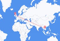 Flyrejser fra Ubon Ratchathani-provinsen, Thailand til Belfast, Nordirland