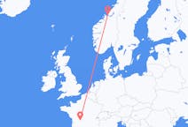 Flyg från Ørland till Limoges
