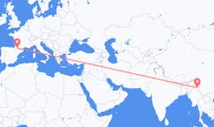 Flights from Myitkyina, Myanmar (Burma) to Lourdes, France