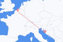 Loty z Zadar, Chorwacja z Lille, Francja