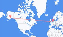 Flyrejser fra Kenai, USA til Amsterdam, Holland