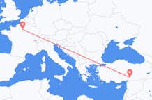 Flyg från Kahramanmaraş, Turkiet till Paris, Frankrike
