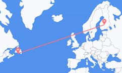 Flyrejser fra Saint-Pierre til Jyväskylä
