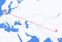 Flüge von Chengdu, China nach Ängelholm, Schweden