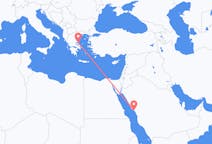 Flyreiser fra Yanbu, Saudi-Arabia til Skiathos, Hellas