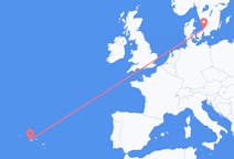 Flights from Horta, Azores, Portugal to Ängelholm, Sweden